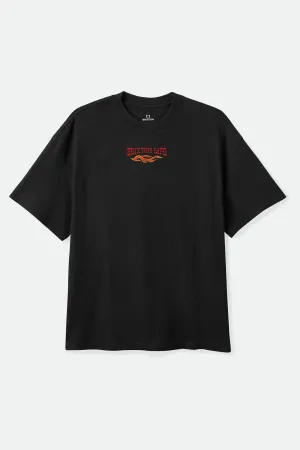 Hardee S/S Standard T-Shirt - Black Worn Wash