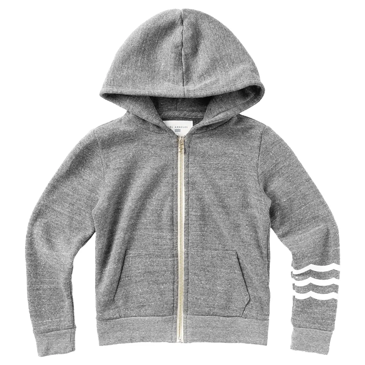 Heather Grey Waves Zip Up Hoodie