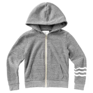 Heather Grey Waves Zip Up Hoodie
