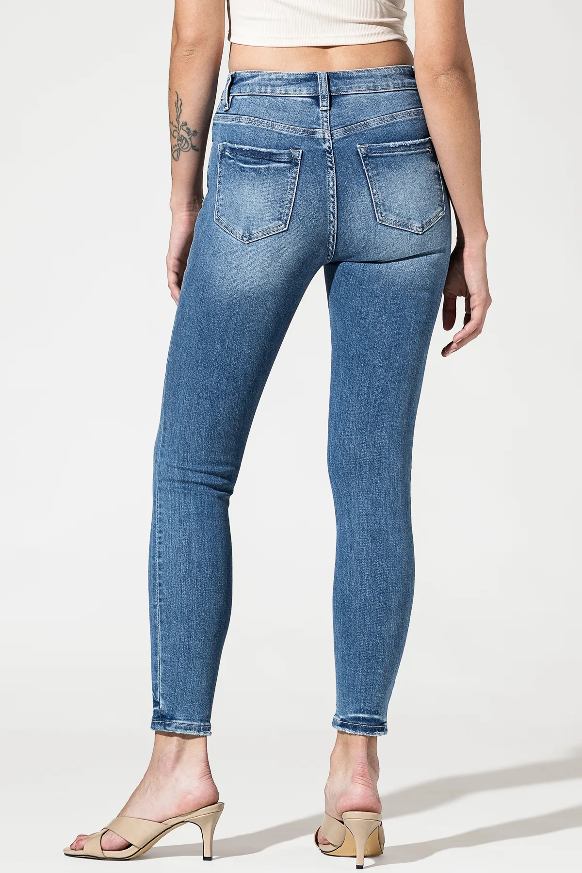High Rise Ankle Skinny