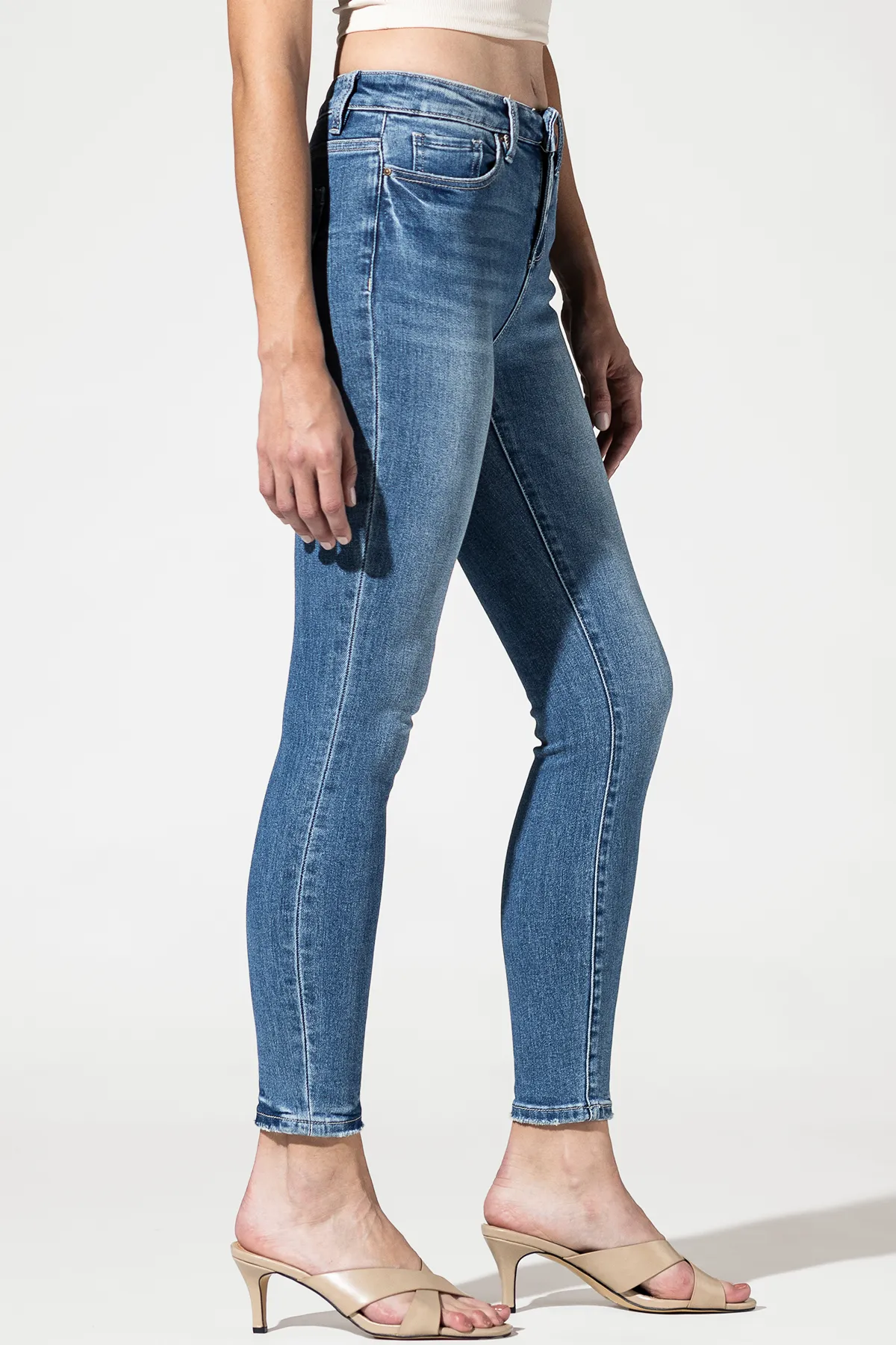 High Rise Ankle Skinny