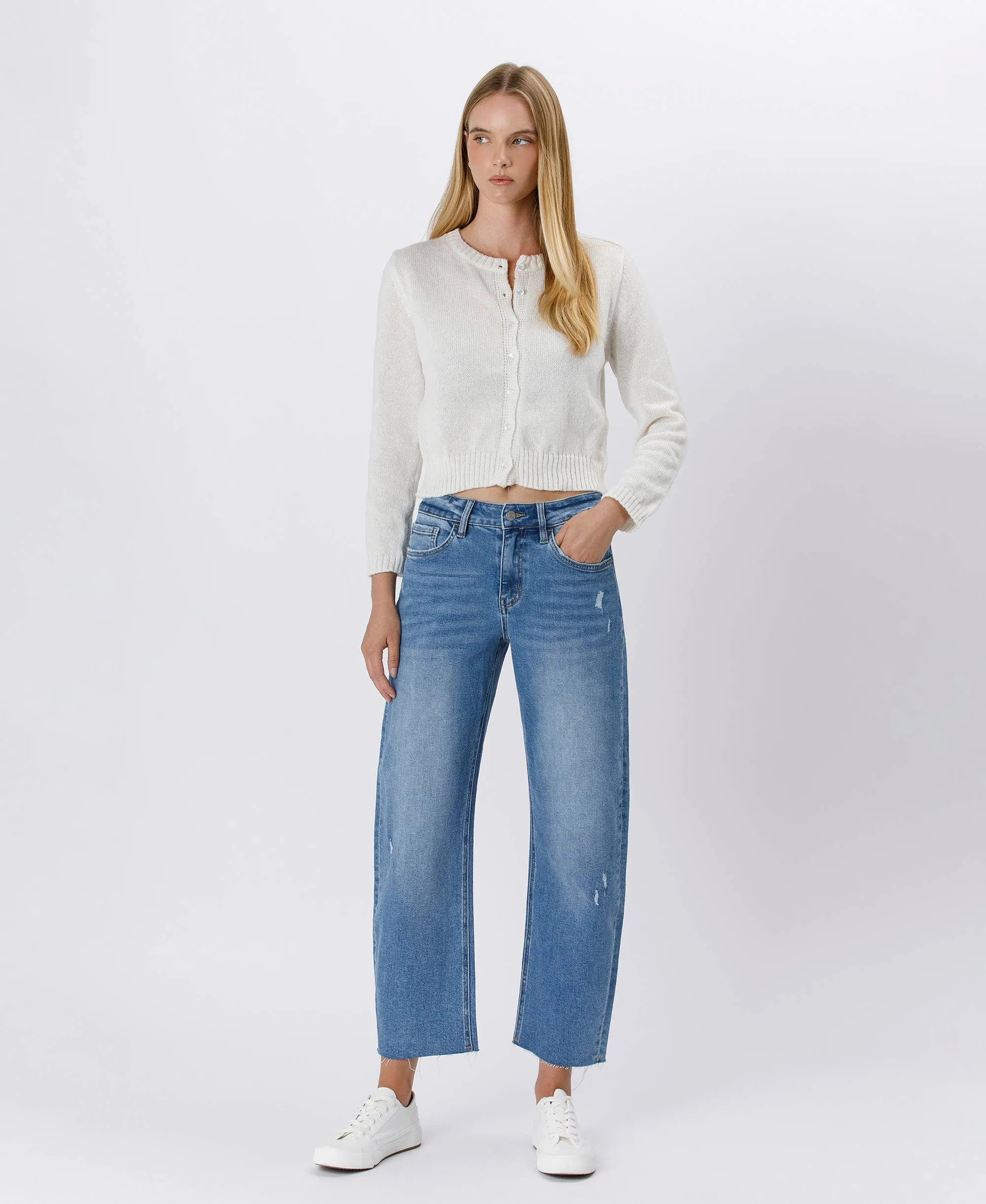 High Rise Barrel Jeans