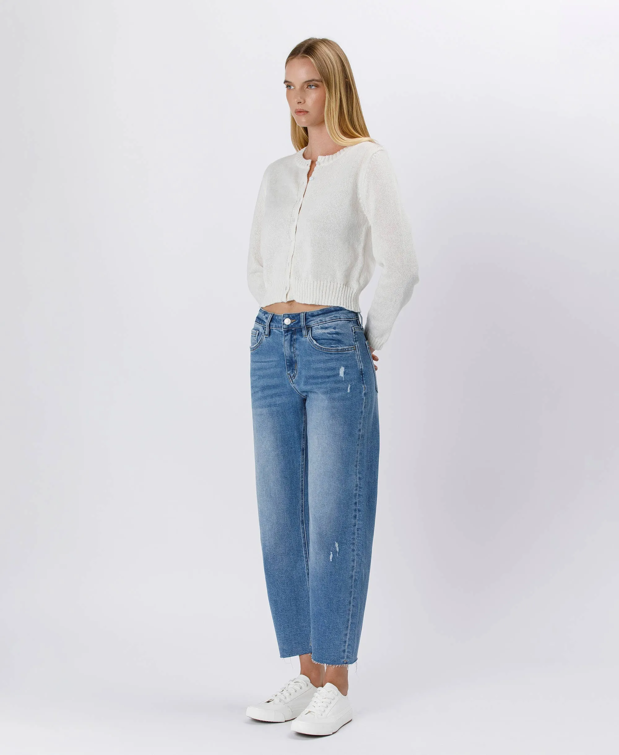 High Rise Barrel Jeans