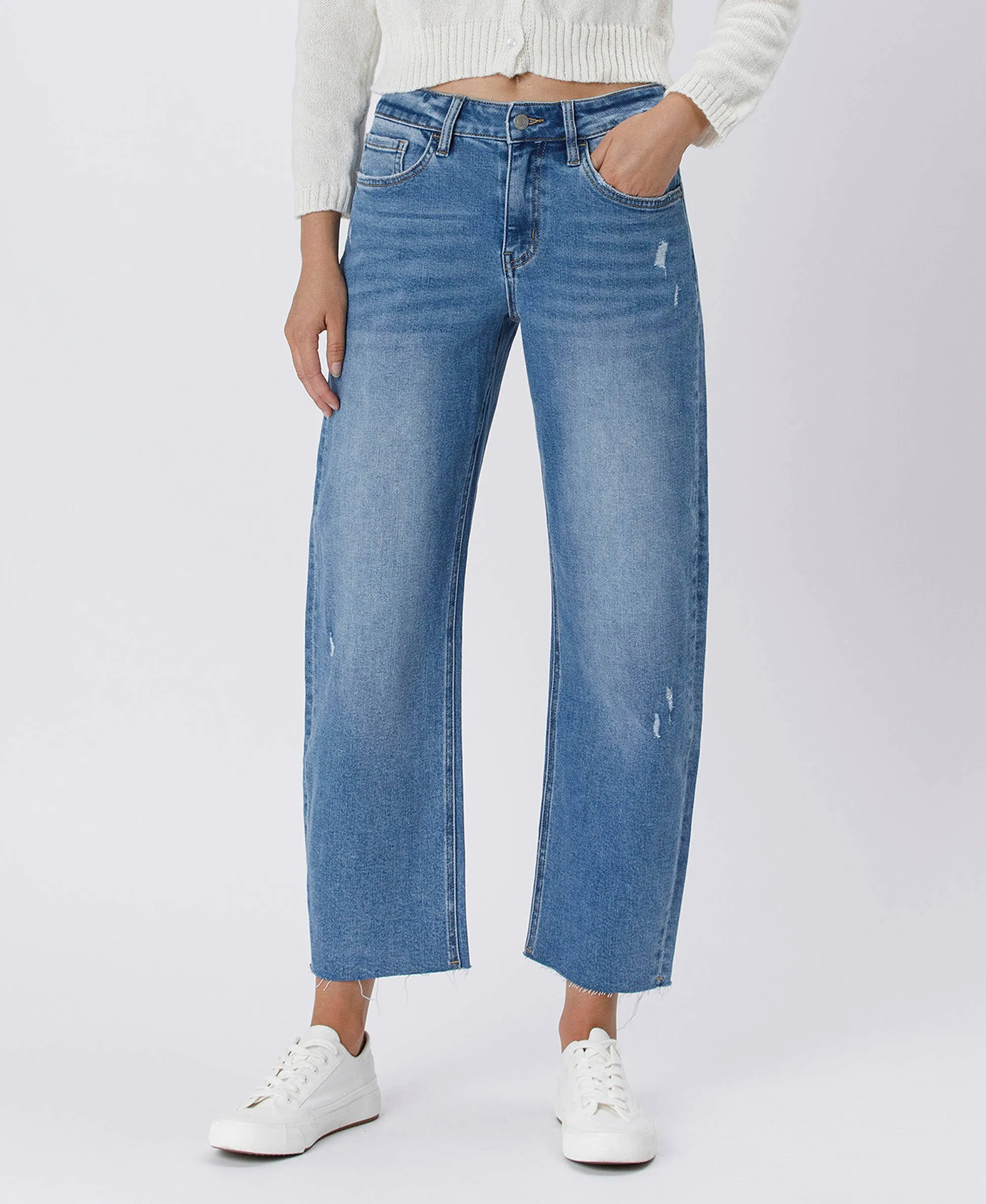 High Rise Barrel Jeans