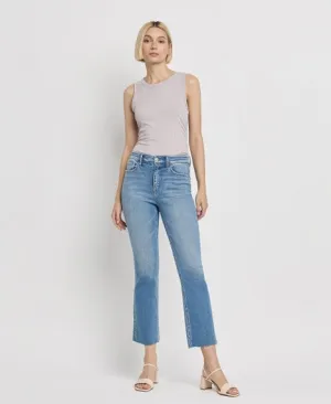 High Rise Crop Flare Jeans