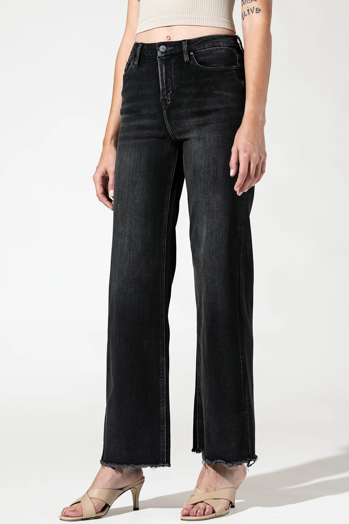 High Rise Crop Wide Leg