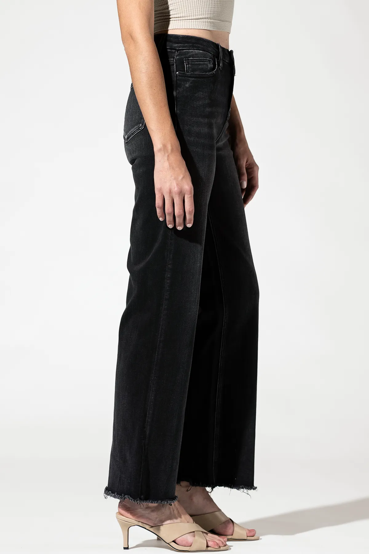 High Rise Crop Wide Leg