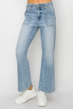 High Rise Patch Jeans