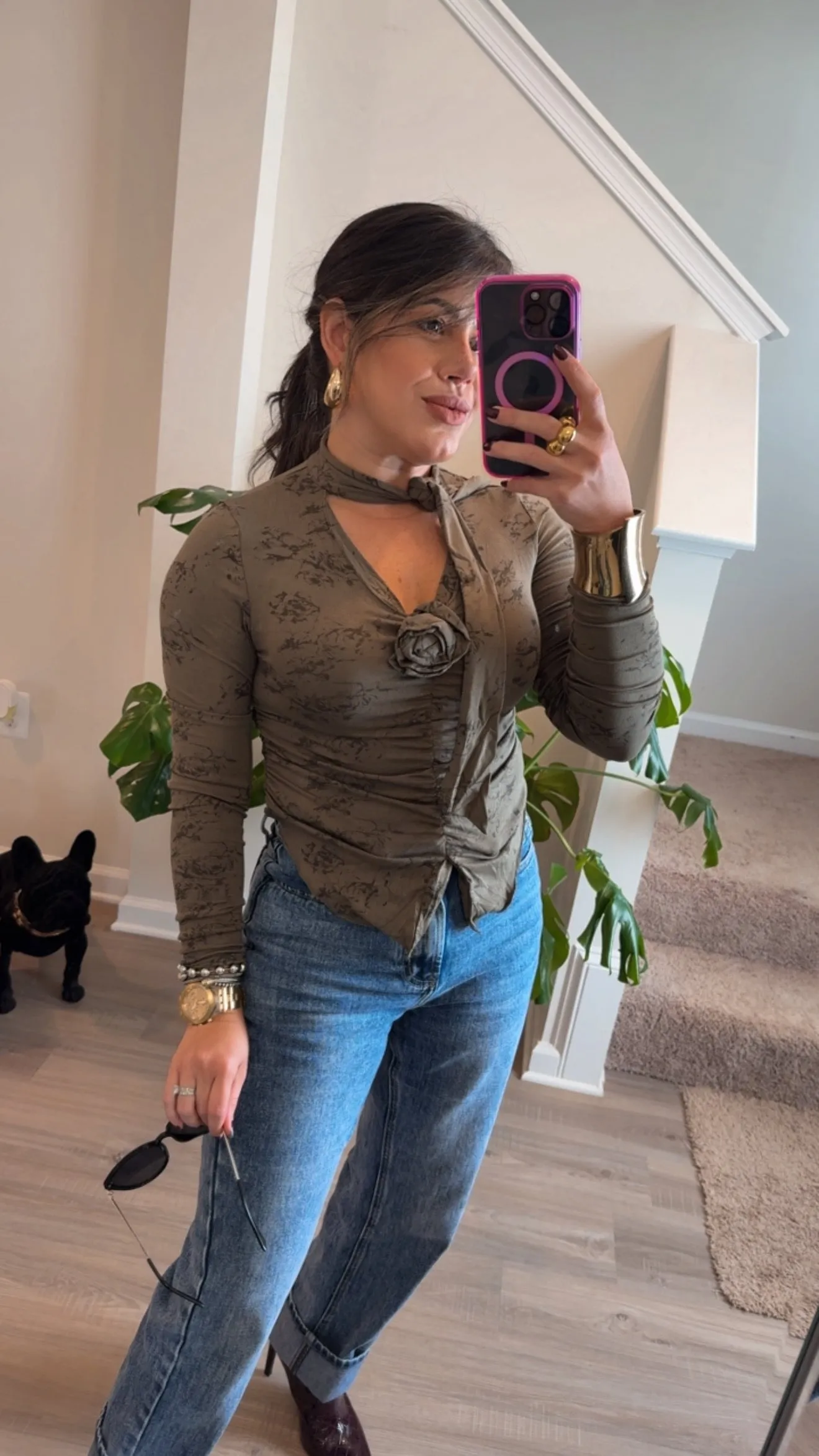 High Rise Straight Jeans