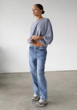 High Rise Straight Jeans