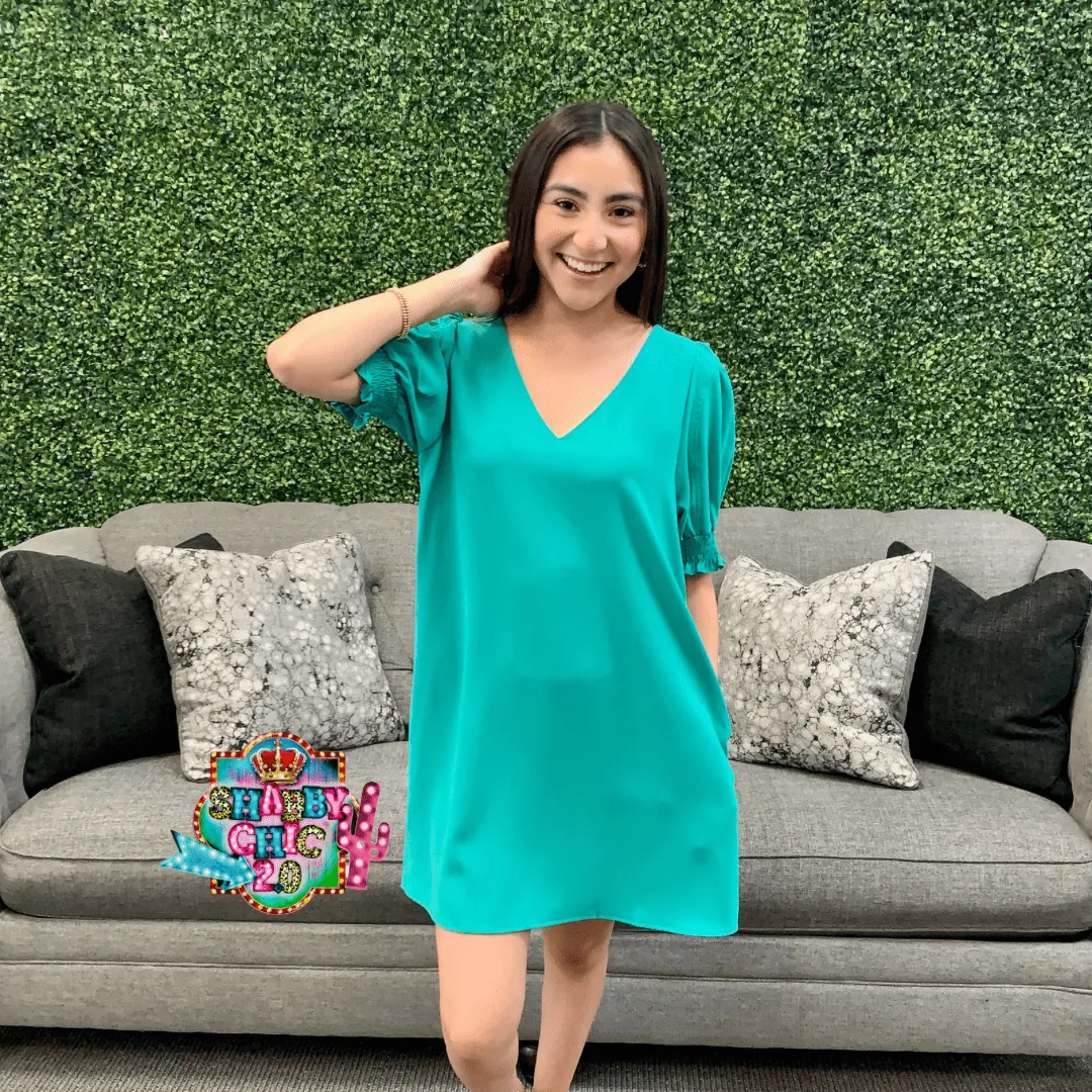 Holding on for Luck Dress - Emerald