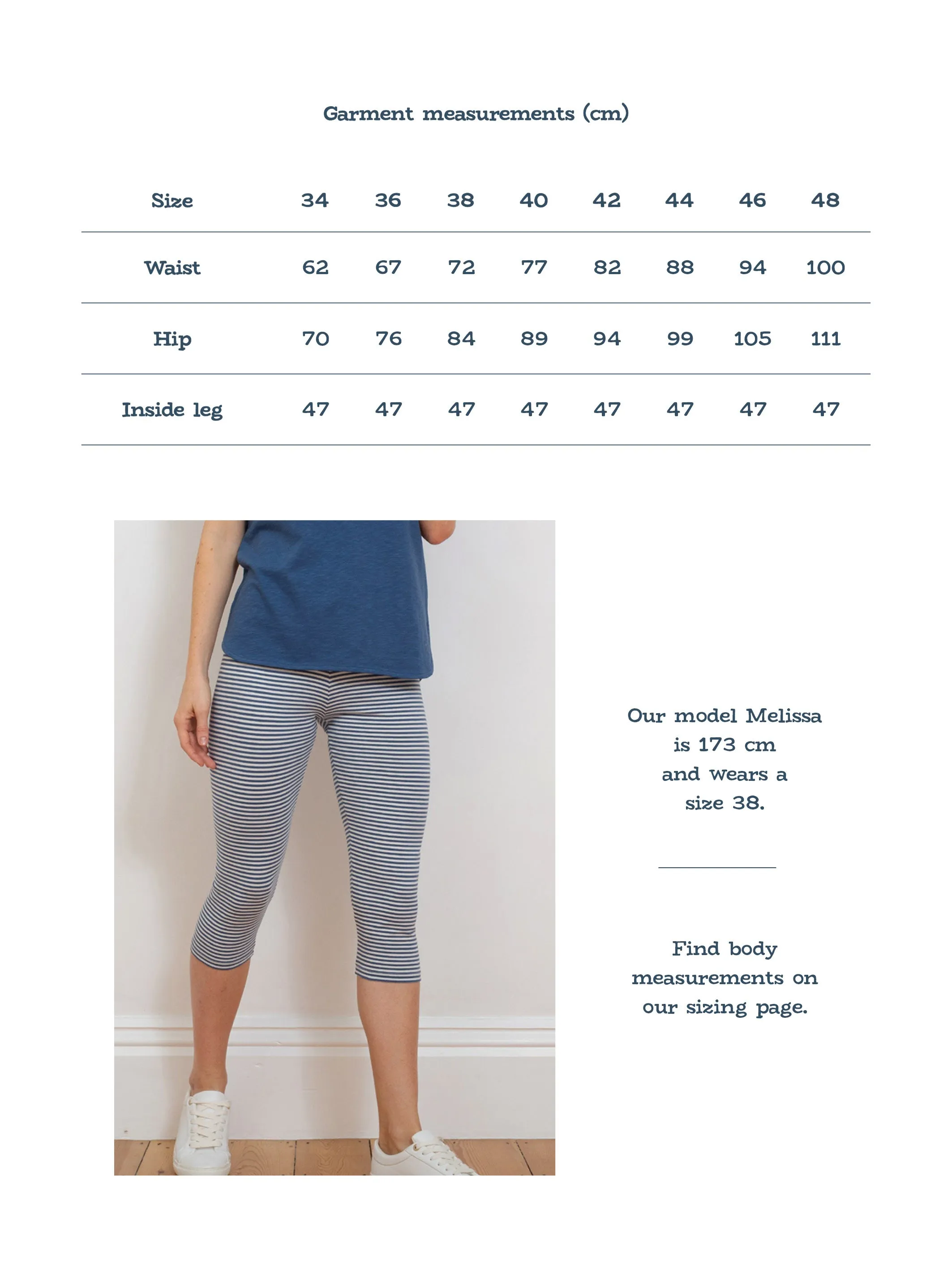 Holt cropped leggings stripe
