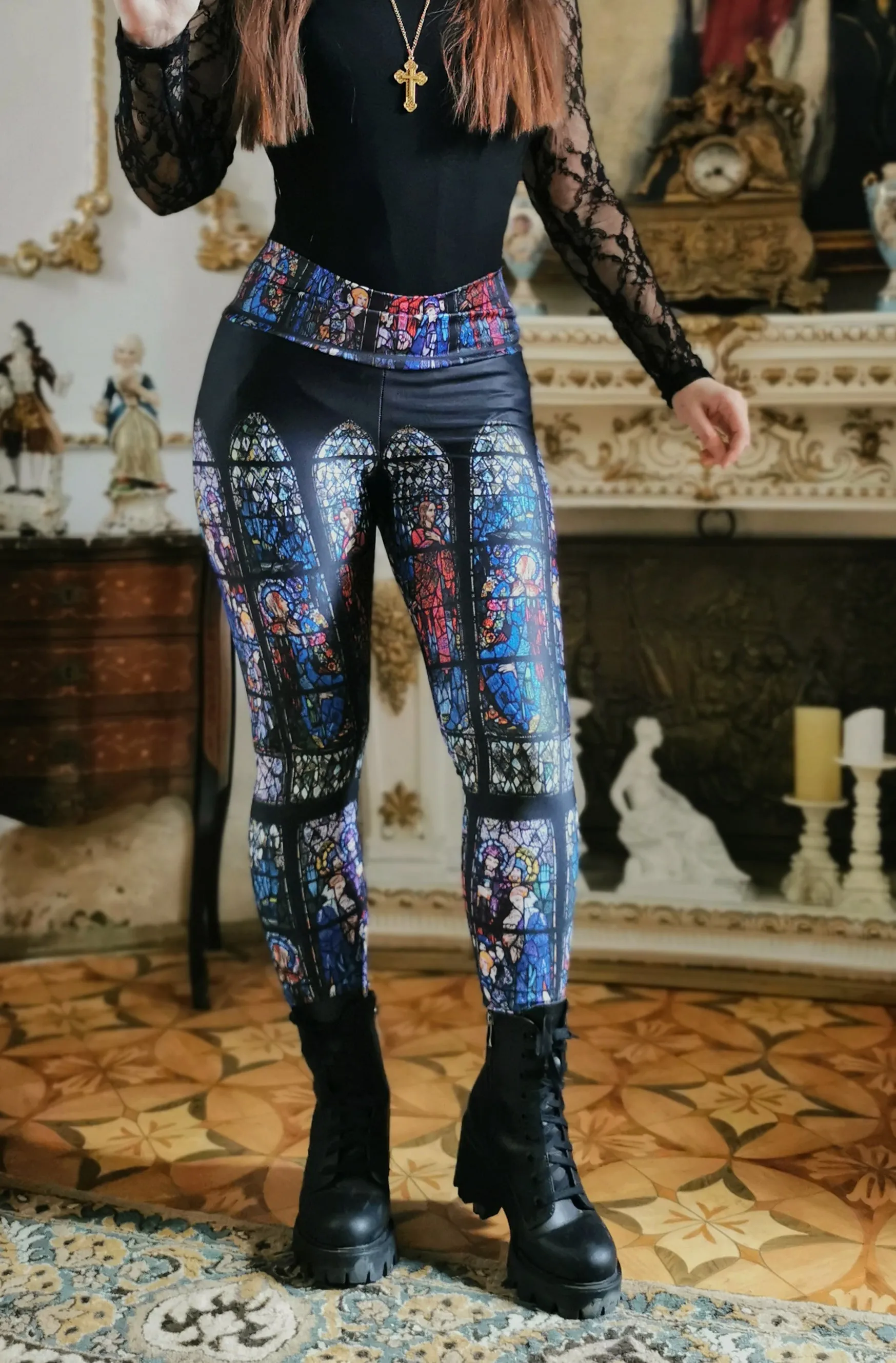 Holy Stained Glass-Leggings