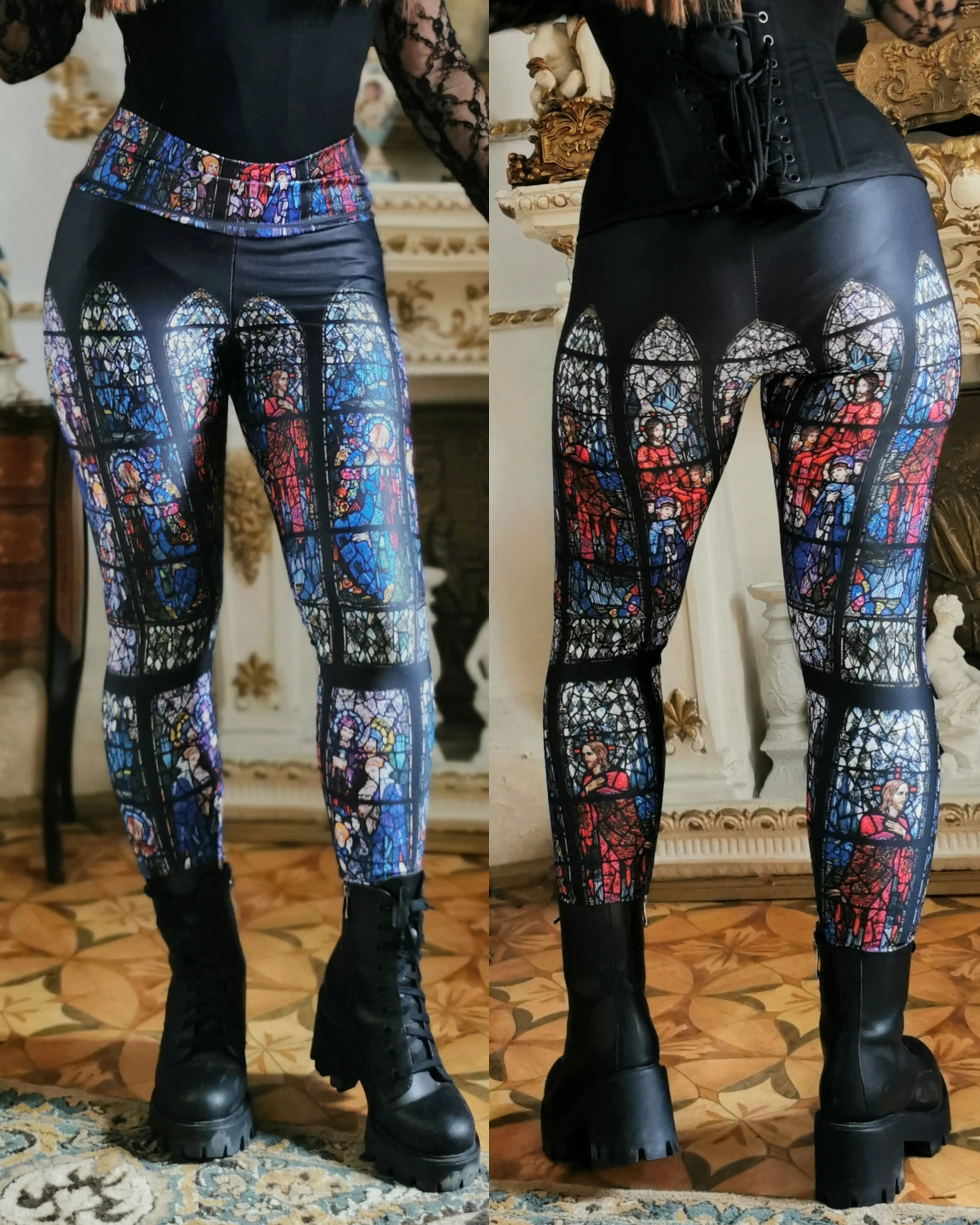 Holy Stained Glass-Leggings