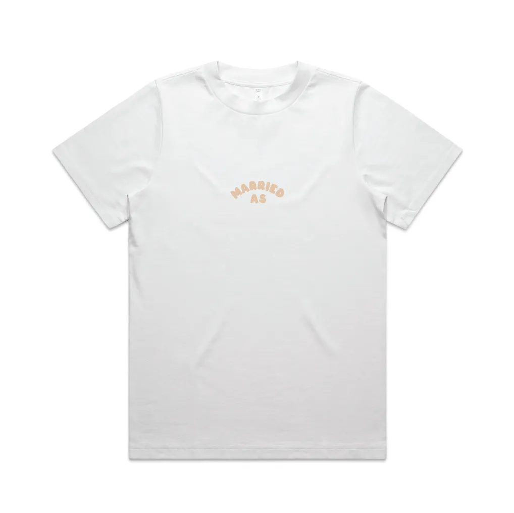 Hubby Tee | Beige on White