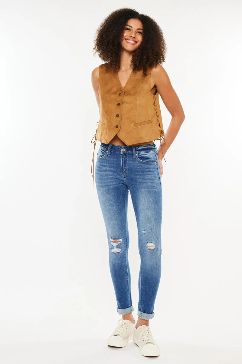 Hudson Mid Rise Ankle Skinny Jeans