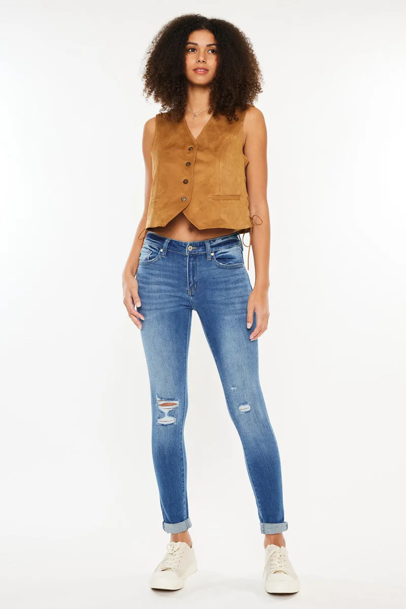 Hudson Mid Rise Ankle Skinny Jeans