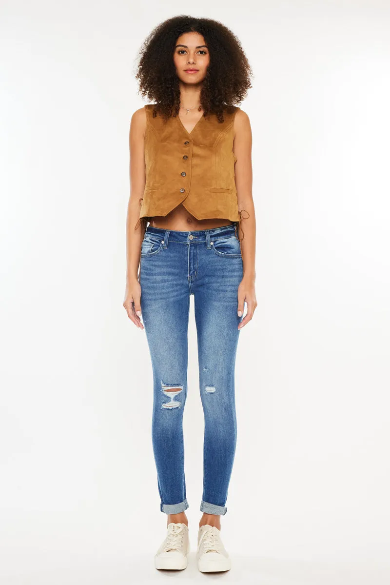 Hudson Mid Rise Ankle Skinny Jeans