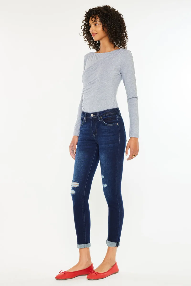 Hudson Mid Rise Ankle Skinny Jeans
