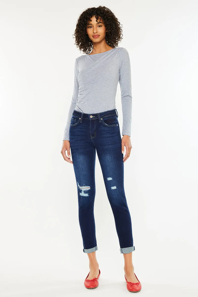 Hudson Mid Rise Ankle Skinny Jeans
