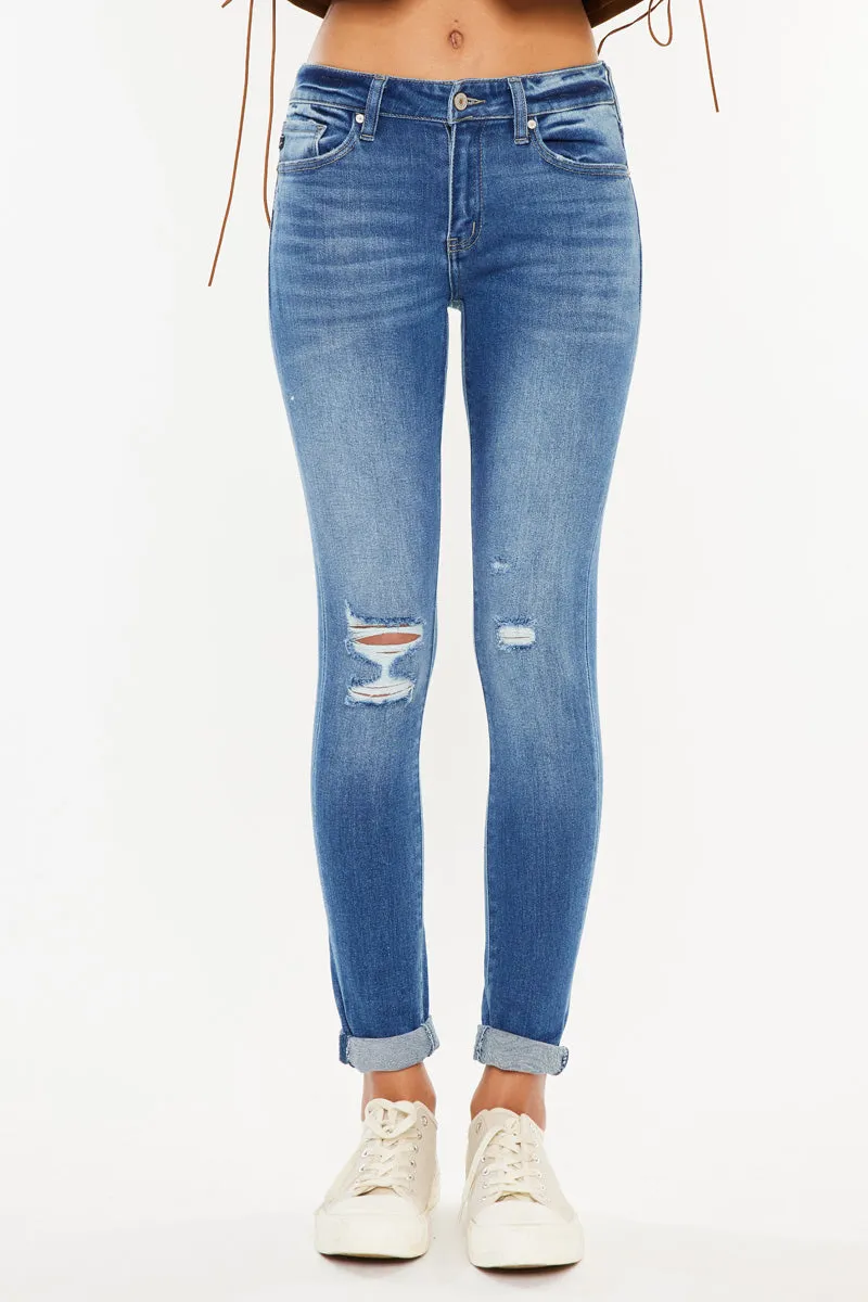 Hudson Mid Rise Ankle Skinny Jeans