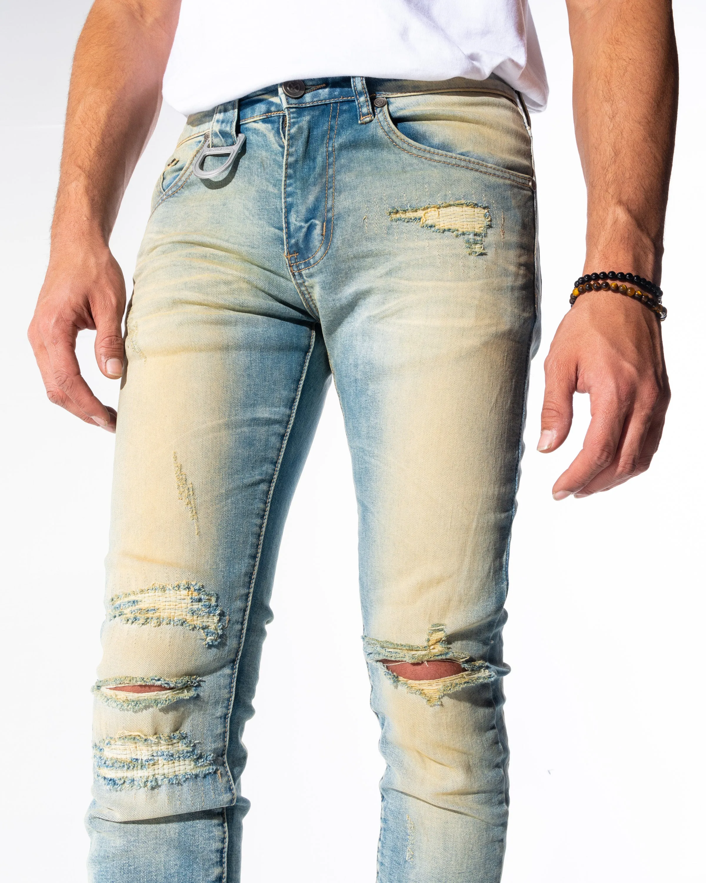 HUGHES DENIM (LIGHT WHEAT/BLUE WASH)