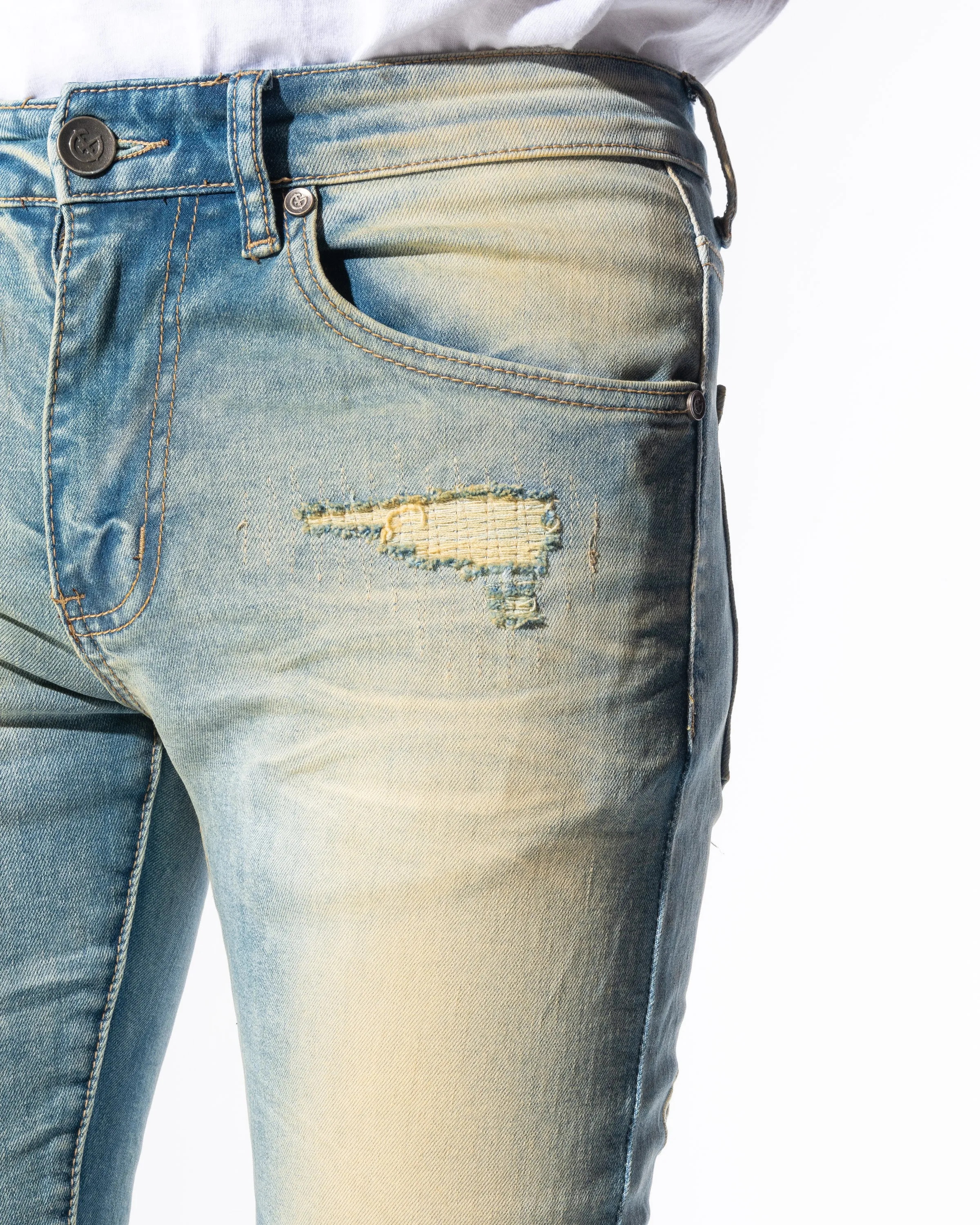 HUGHES DENIM (LIGHT WHEAT/BLUE WASH)
