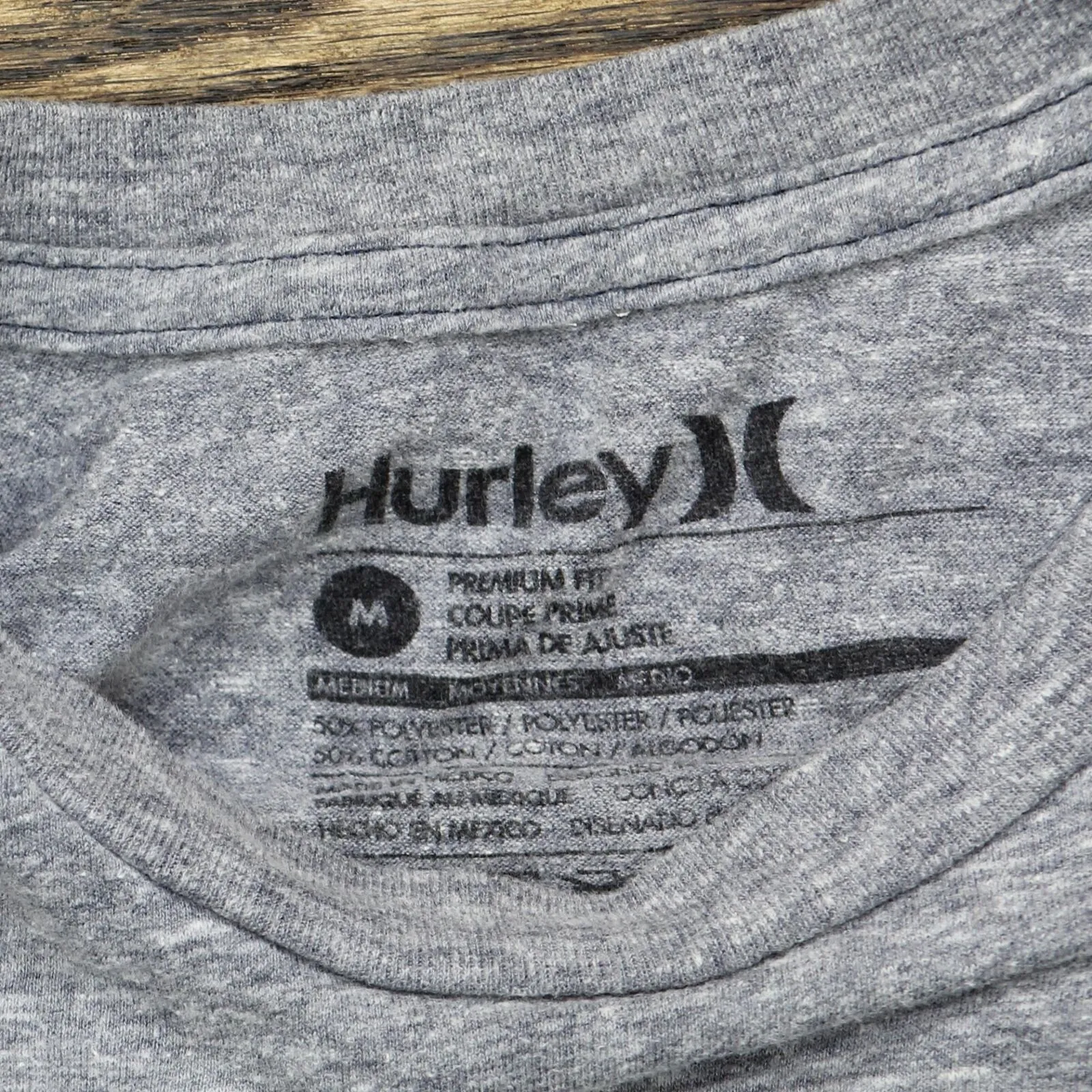 Hurley Mens Premium Fit Logo T-Shirt Tee 1678fefc890f3a Gray M