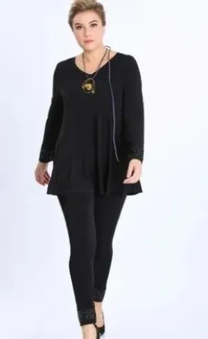 IC COLLECTION V NECK STUDDED TUNIC-IC-1809T