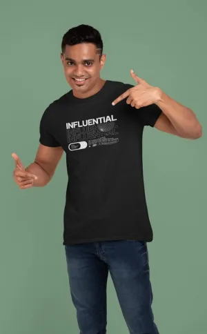 Influential - Unisex Oversized Cotton Graphic Printed T-Shirt