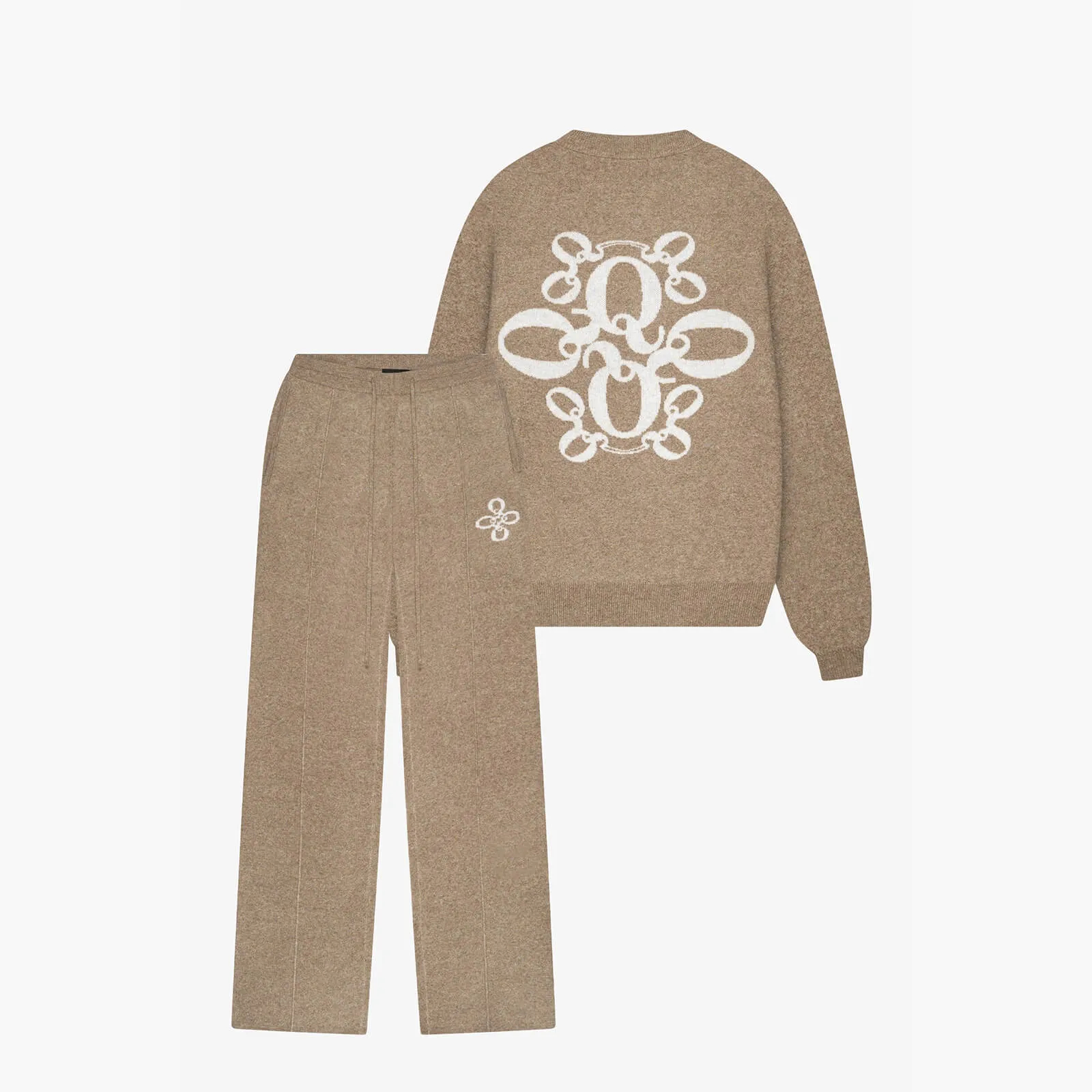 INSIGNIA KNITTED SET | BROWN MELEE