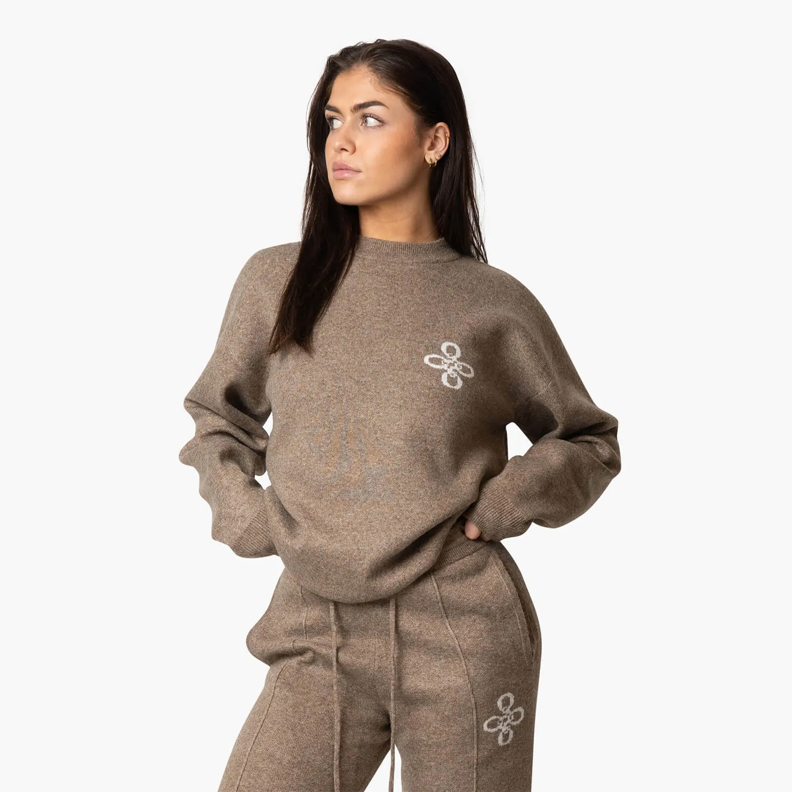 INSIGNIA KNITTED SET | BROWN MELEE