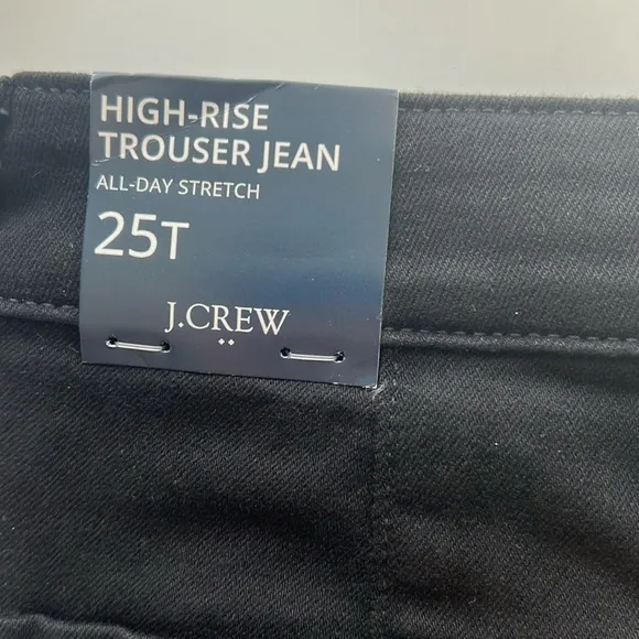 J. Crew Black High-Rise Trouser Jeans 25, 25T, 29 NWT
