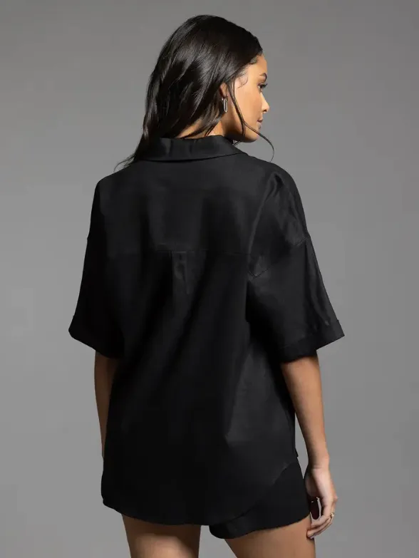 Jaycee Linen Button Down Top