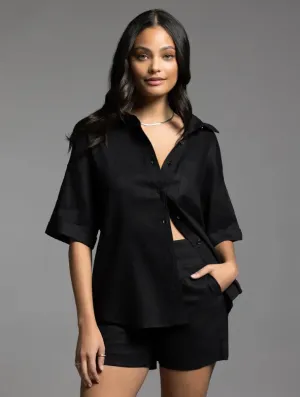 Jaycee Linen Button Down Top
