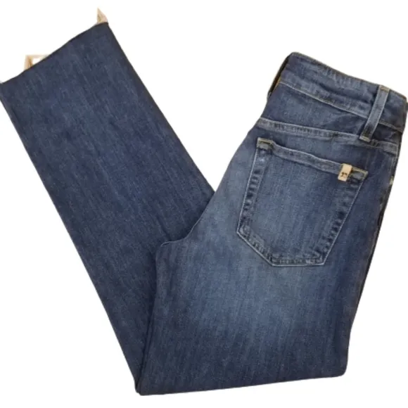 Joe's Denim High Rise Denim Blue Jean Straight Crop Ankle Size 26