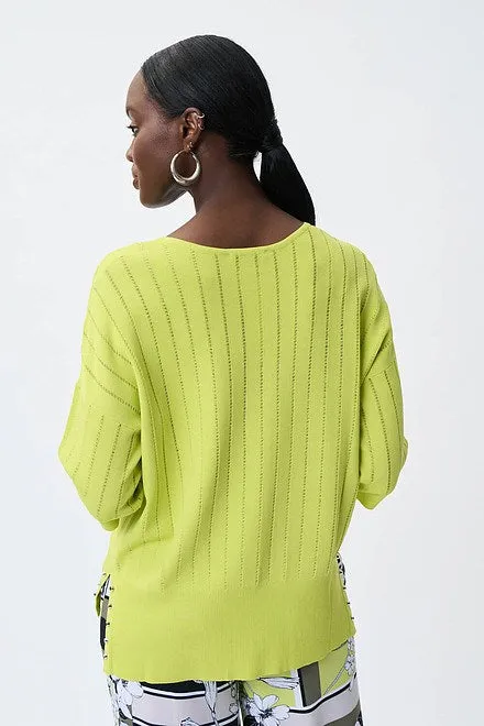 Joseph Ribkoff Knit V-Neck Studded Top-231944