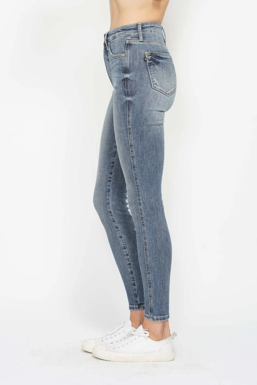 Judy Blue Full Size Tummy Control Contrast Wash Skinny Jeans Sizes 0-24