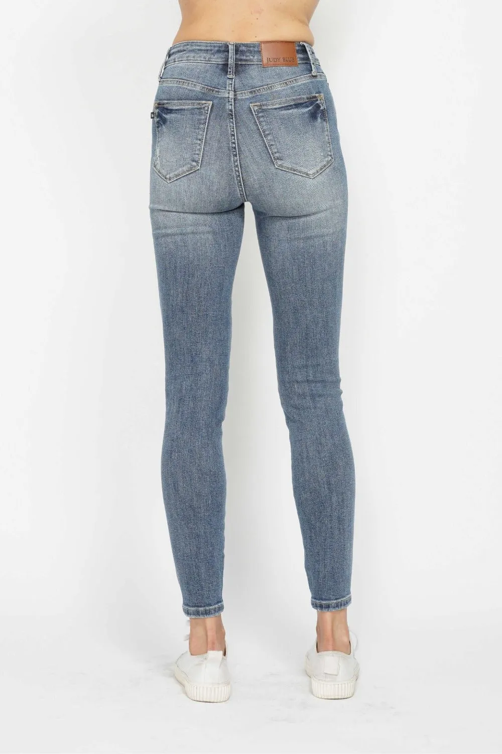 Judy Blue Full Size Tummy Control Contrast Wash Skinny Jeans Sizes 0-24