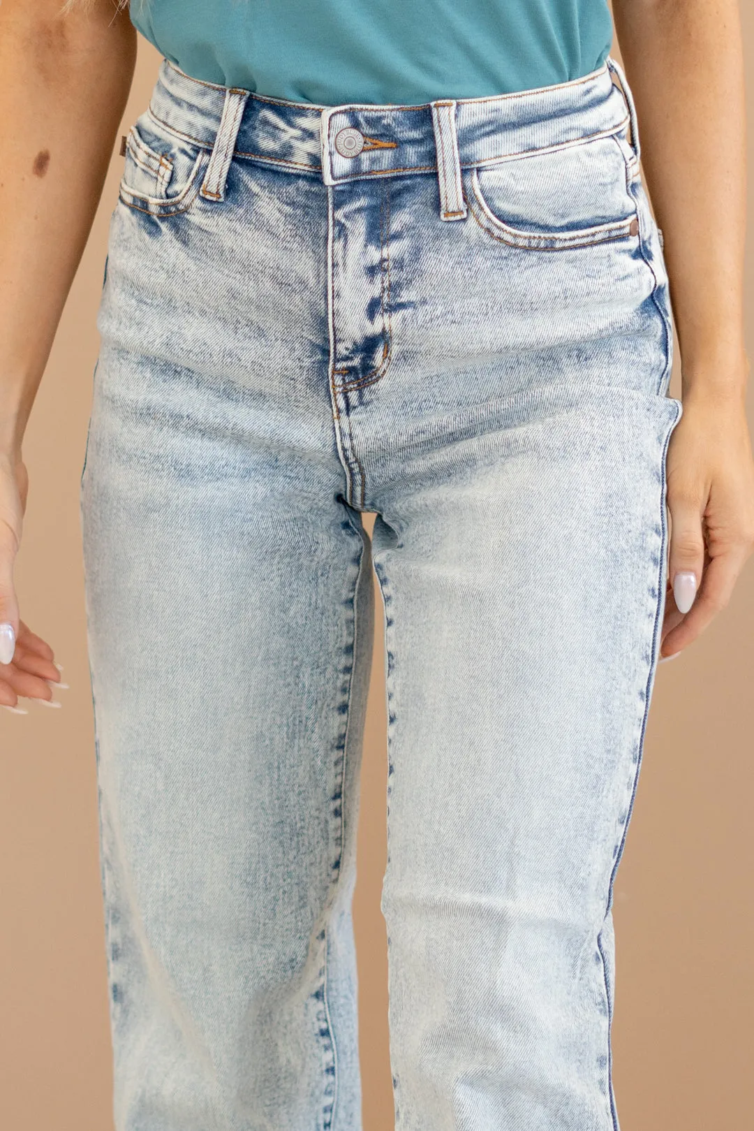 Judy Blue Jeans Curvy Brink High Rise Acid Wash Wide Leg