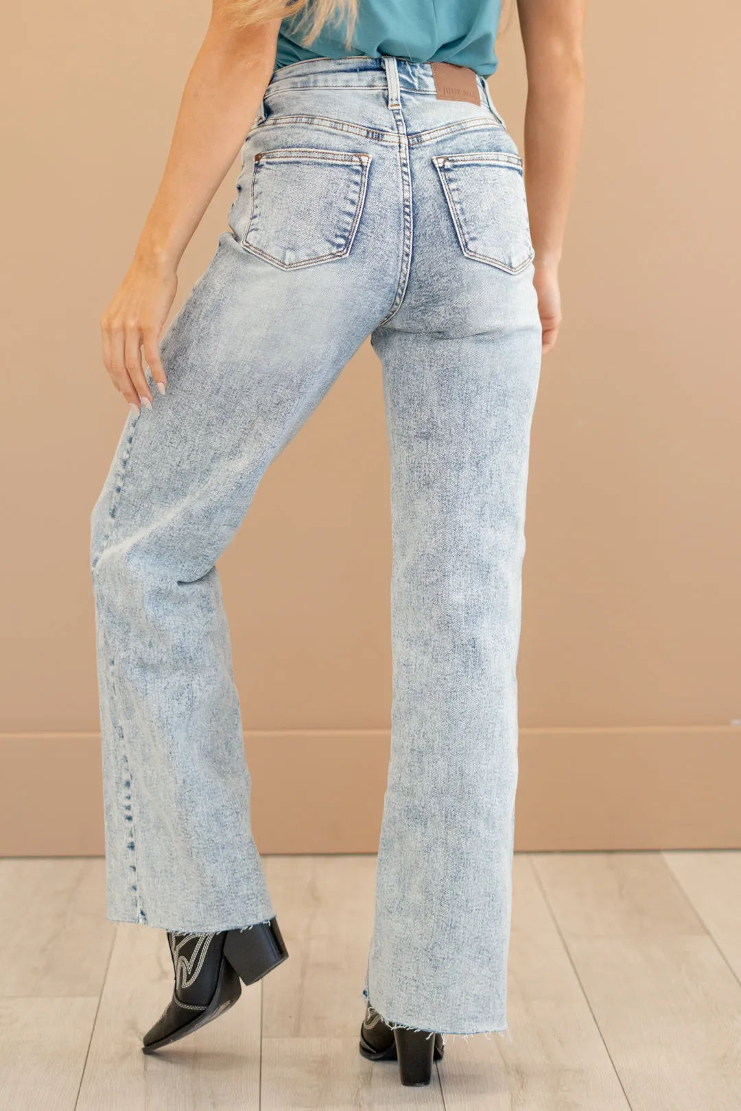 Judy Blue Jeans Curvy Brink High Rise Acid Wash Wide Leg