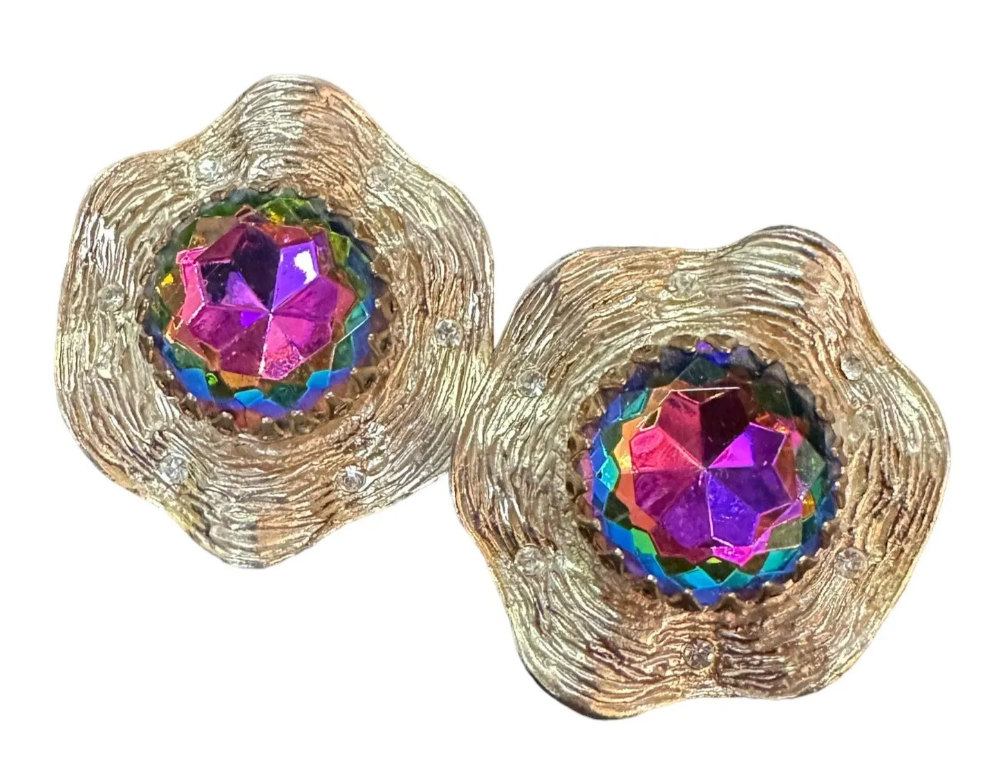 Judy Lee 60s Watermelon Rhinestone Bracelet and Earring Set