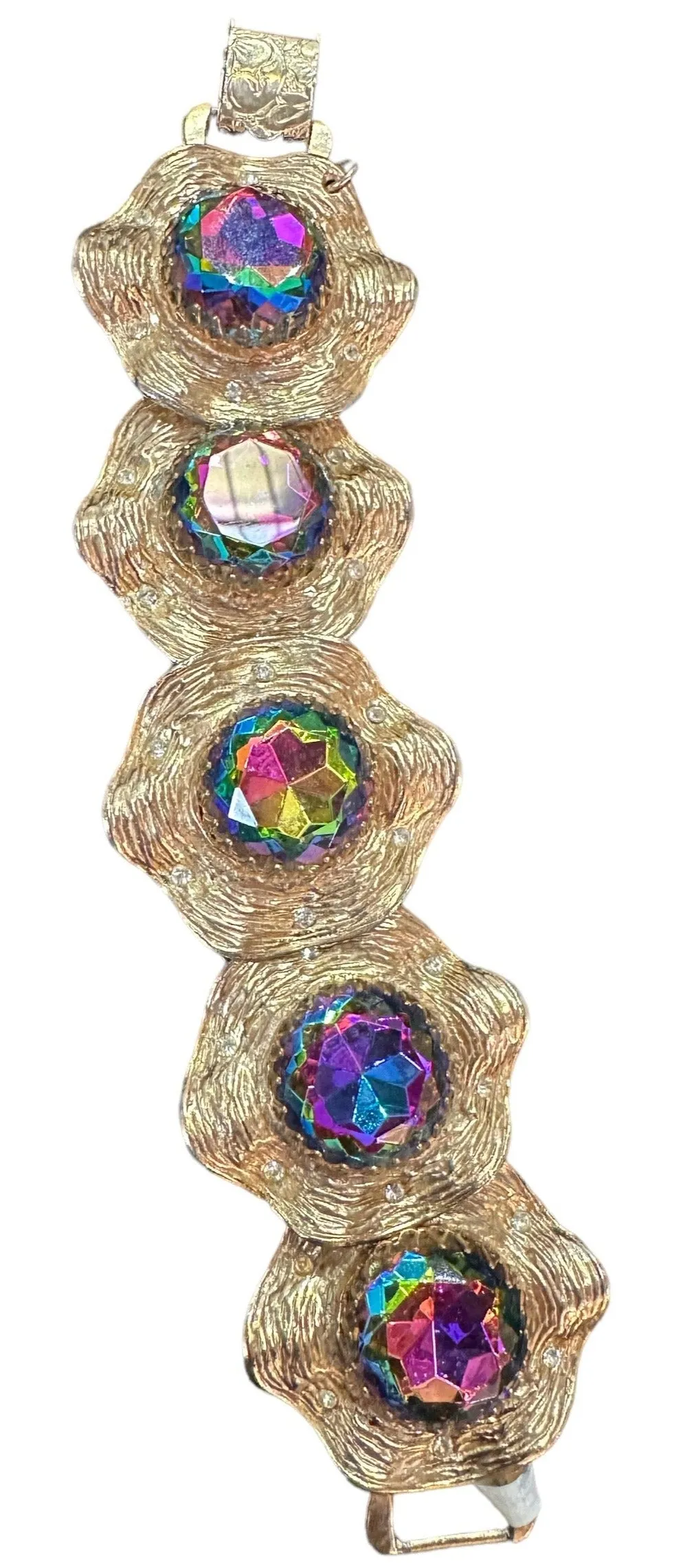 Judy Lee 60s Watermelon Rhinestone Bracelet and Earring Set