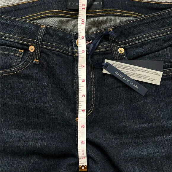 Juicy Couture Emerson High Rise Flare Denim Jeans Size 28 Dark Wash - NWT
