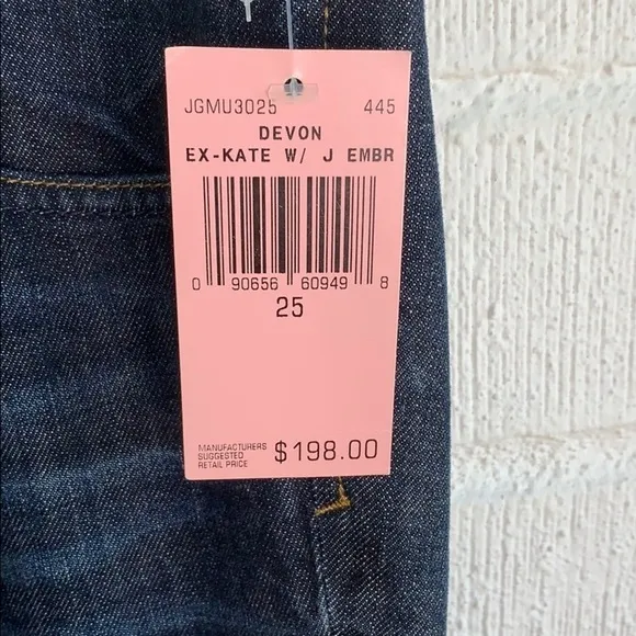 Juicy Couture Kate Logo Dark Wash Jeans sz 25