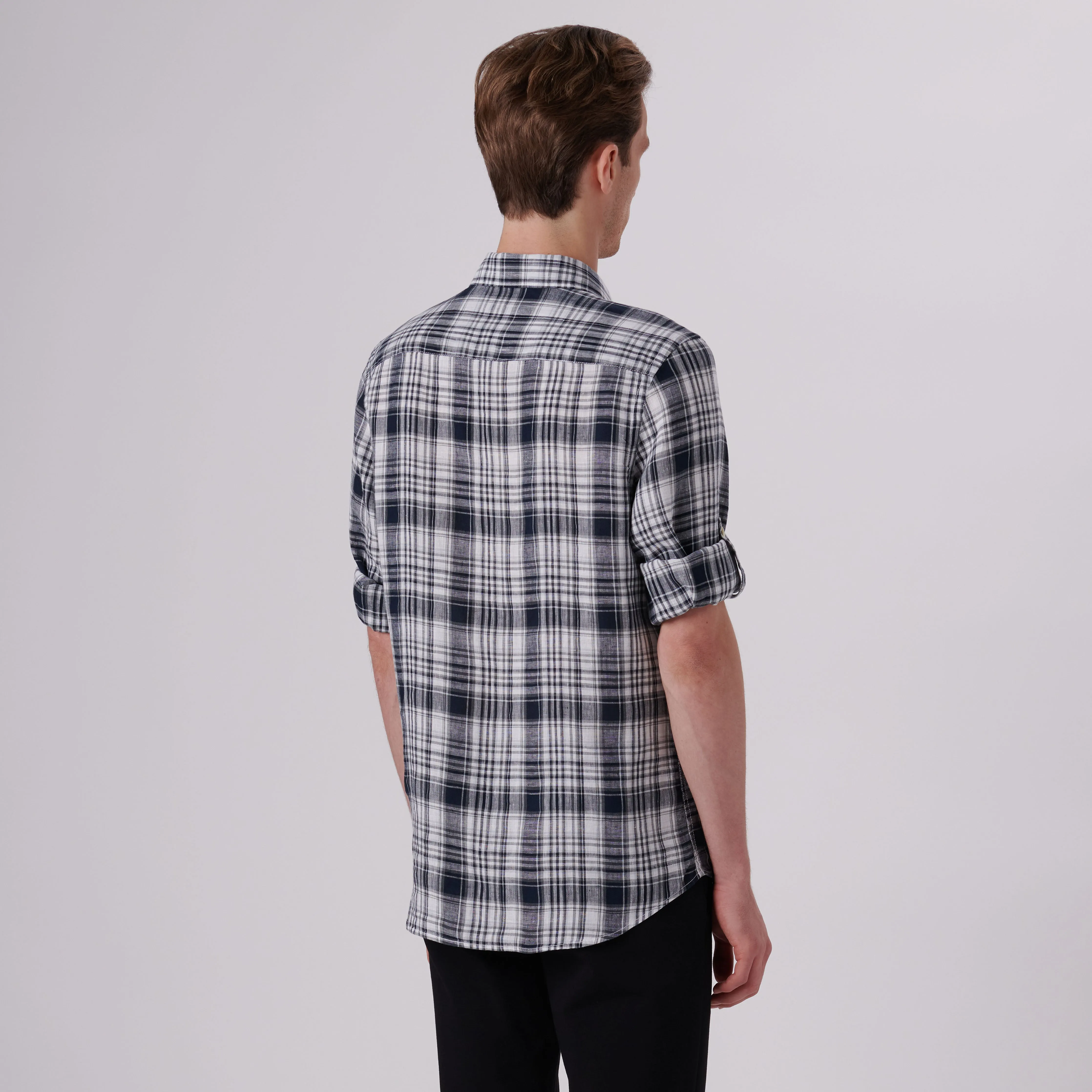Julian Plaid Check Linen Shirt