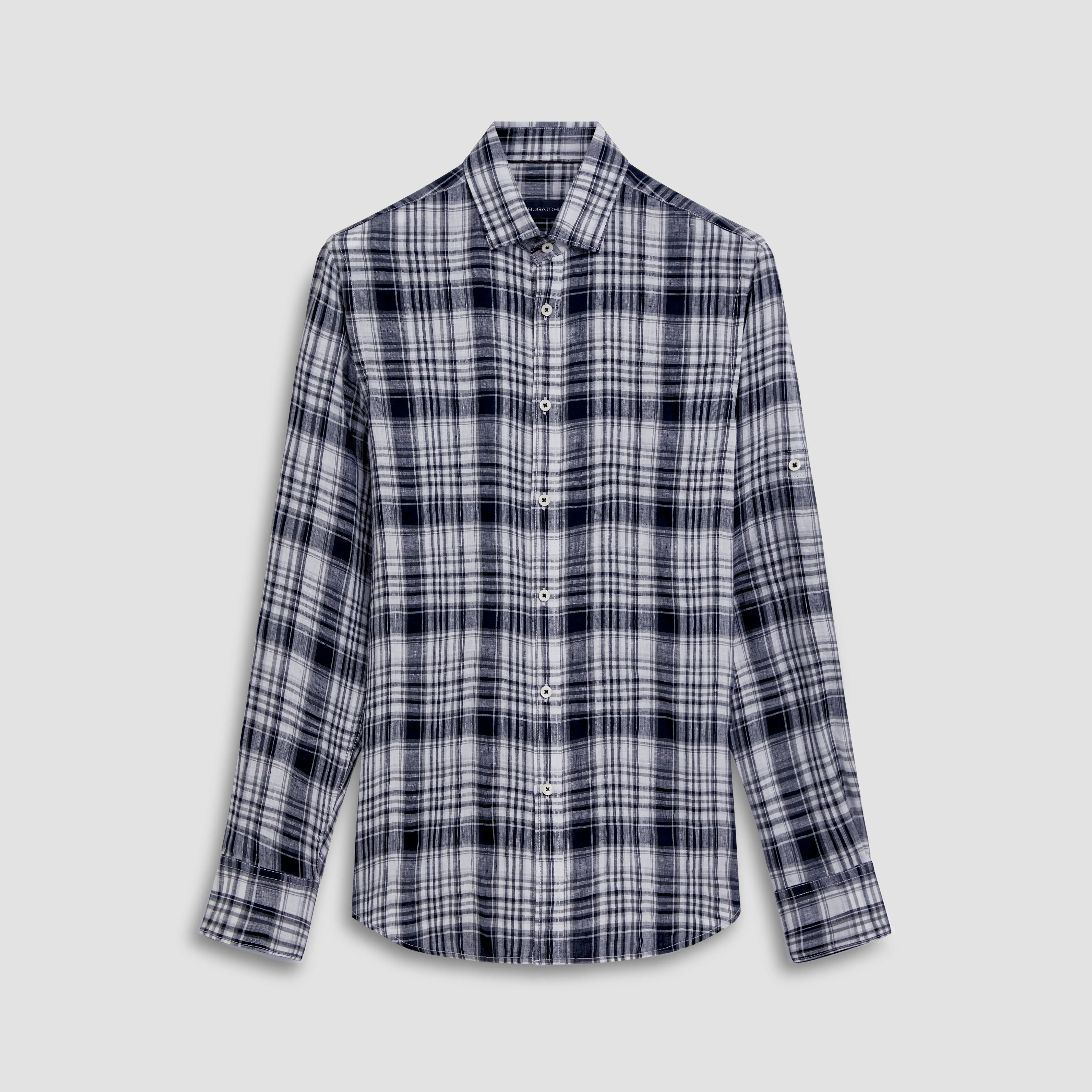 Julian Plaid Check Linen Shirt