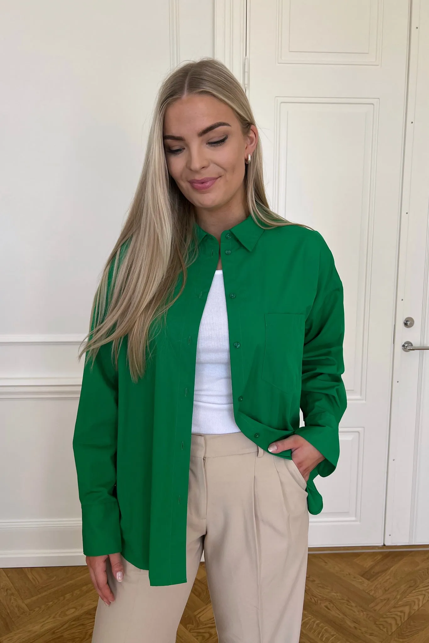 JXJamie Oversized Skjorte - Mørkegrøn