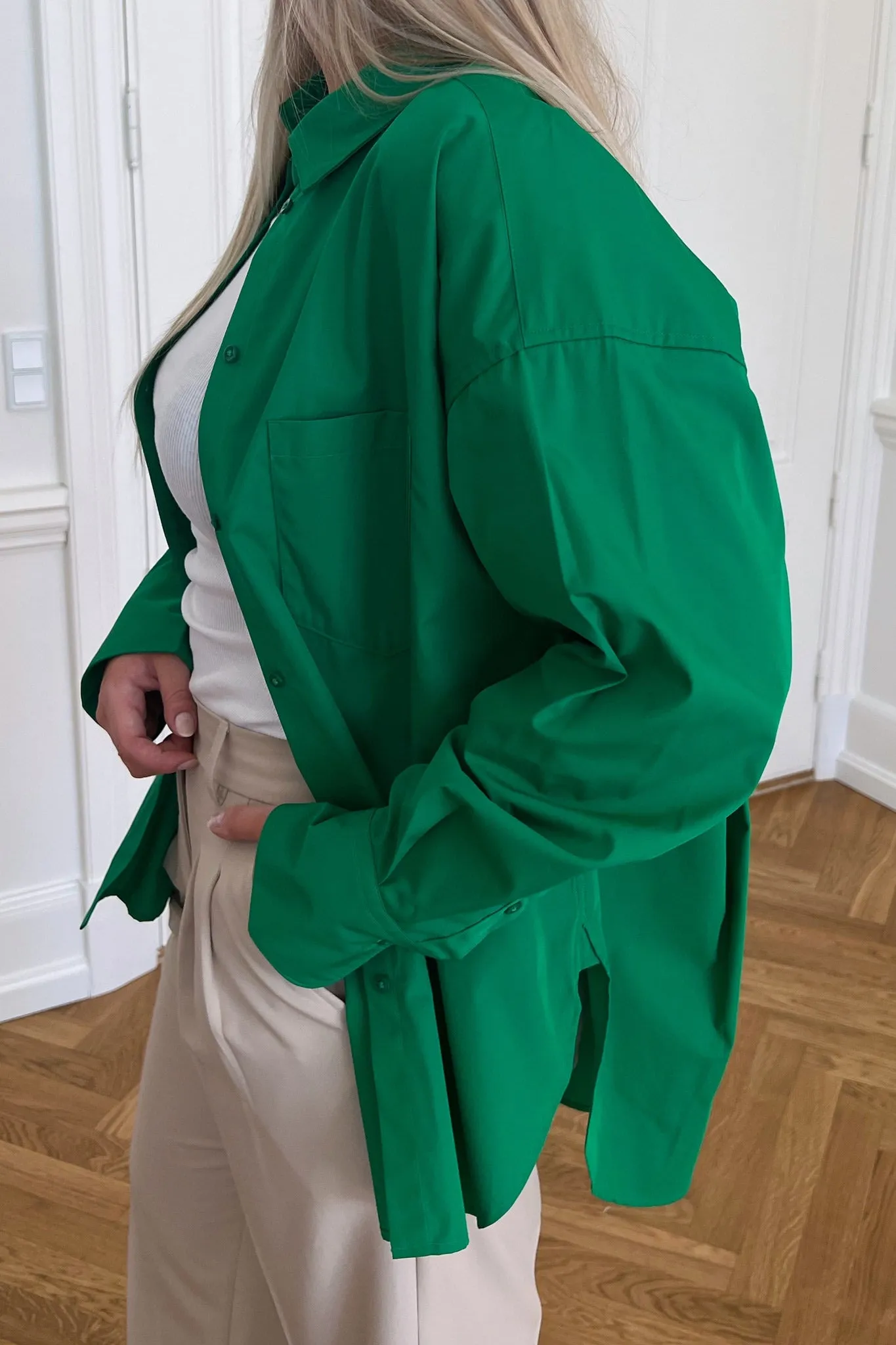 JXJamie Oversized Skjorte - Mørkegrøn