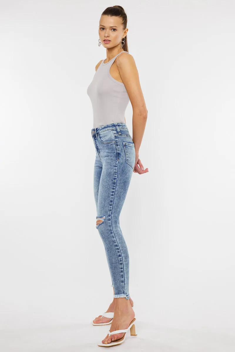Kara High Rise Ankle Skinny Jeans